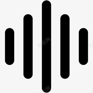 字体设计波形音乐条声音条图标图标