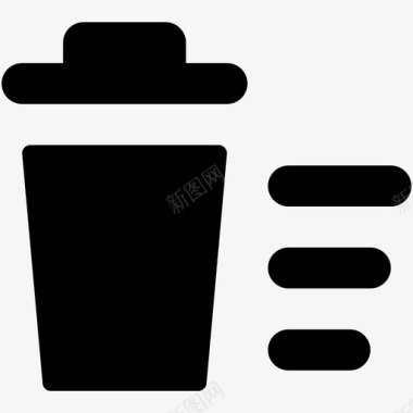 垃圾桶回收网页和用户界面字体图标图标