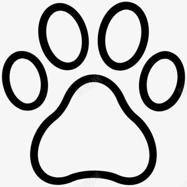 动物爪印动物脚动物爪图标图标