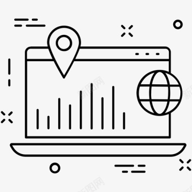 定位图标PSD素材搜索引擎优化全球定位系统互联网图标图标