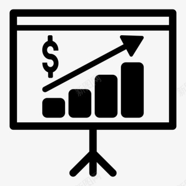 单价牌柱状图收益推销牌图标图标