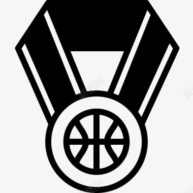 篮球奖章运动胜利图标图标