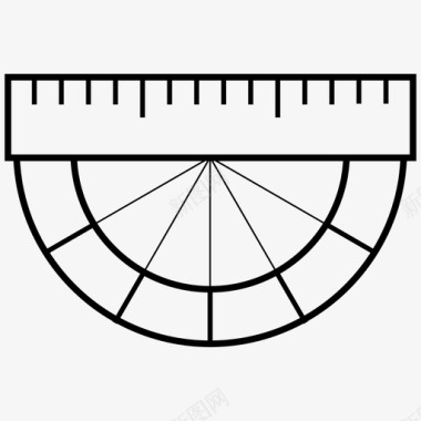 量角器角度量具图标图标