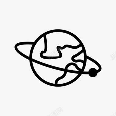 轨道绕地球宇宙图标图标