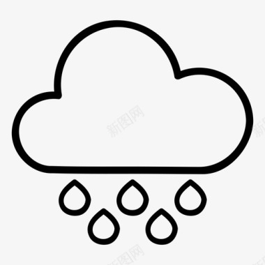 下雨预报雨滴预报图标图标