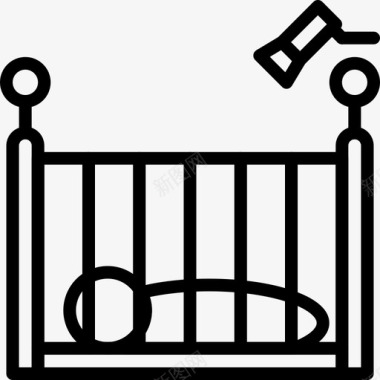 婴儿床儿童玩具图标图标