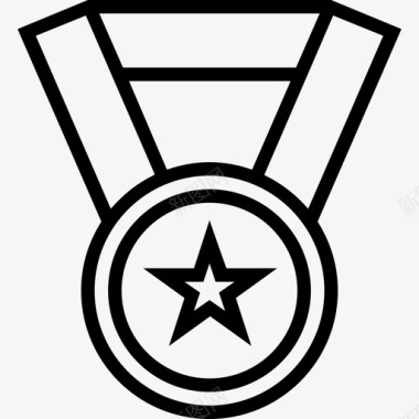 运动会标志明星奖章成就职位奖章图标图标
