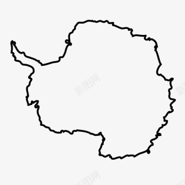 南极洲大陆地理图标图标