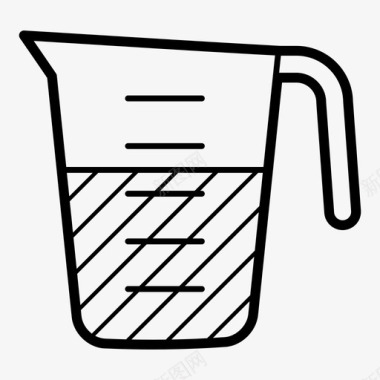 烘焙量杯烘焙厨房图标图标