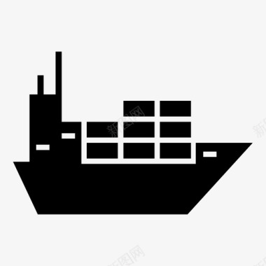 海外运输货物海运图标图标