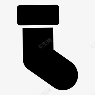 圣诞袜圣诞老人袜子图标图标