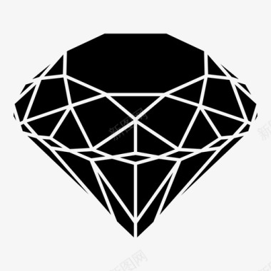 彩色水晶图标钻石灿烂的水晶的图标图标