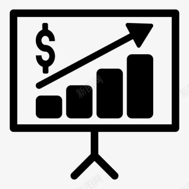 单价牌柱状图收益推销牌图标图标