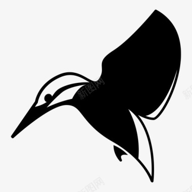 翠鸟动物鸟图标图标
