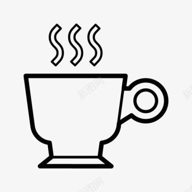 闪耀茶杯咖啡巧克力饮料热巧克力图标图标