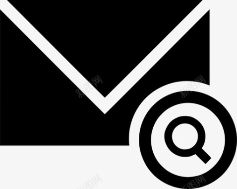 电子邮件搜索电子邮件查找电子邮件圈图标图标
