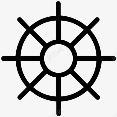 舵船控制器船舵图标图标