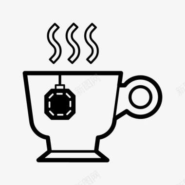 茶壶茶杯素材茶茶杯热茶图标图标