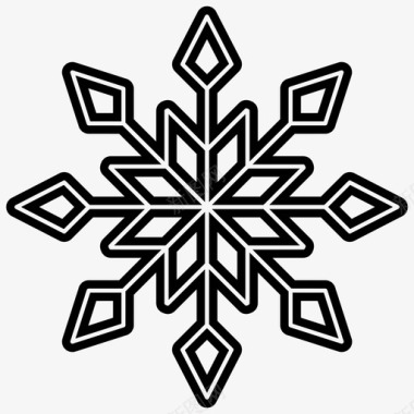 透明雪花雪花圣诞节装饰图标图标