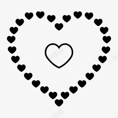 爱心矢量爱心情人节图标图标