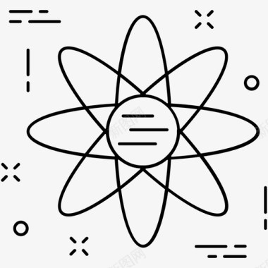 分子圈原子原子键电子图标图标