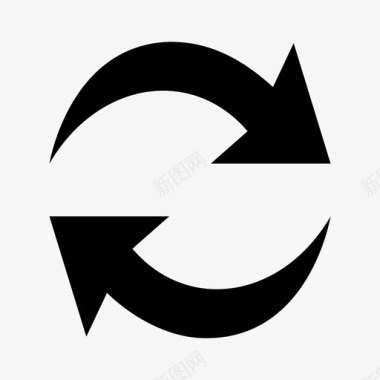 向左旋转同步循环回放图标图标