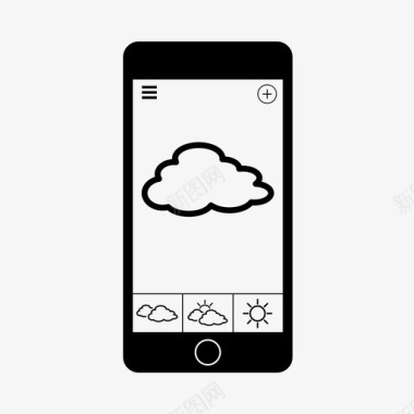 手机当当应用移动天气应用程序智能手机图标图标