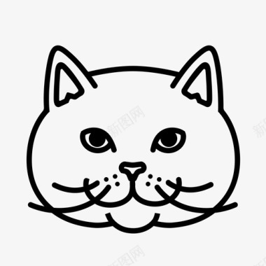 英国短毛猫猫脸肥猫图标图标