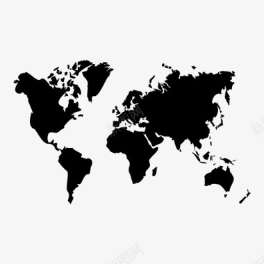 世界地图地球图标图标