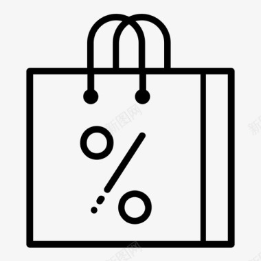购物销售包折扣图标图标