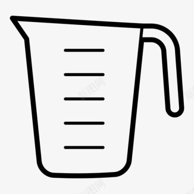 厨房背景量杯烘焙厨房图标图标