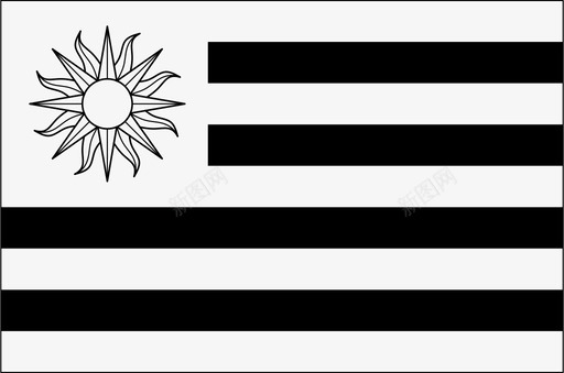 国家乌拉圭国家旗帜图标图标