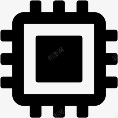 字体处理器芯片计算机芯片内存芯片图标图标
