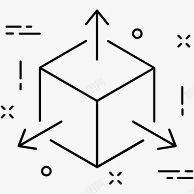 几何砖头立方体三维立方体图标图标