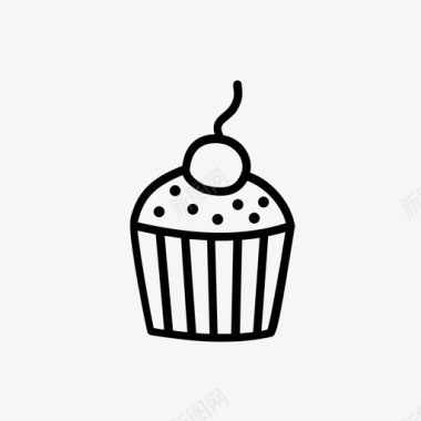 纸杯蛋糕甜点迷你纸杯蛋糕图标图标