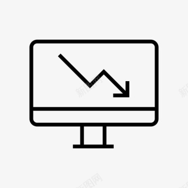 销售工作计划减少减少收入减少销售额图标图标