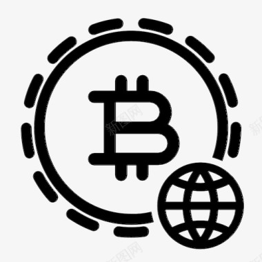 比特币网络数字货币电子货币图标图标
