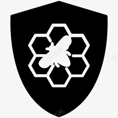 蜜蜂保护蜂巢保护图标图标