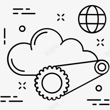 云设置云维护云修复服务图标图标
