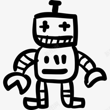 机器人玩具玩具手绘玩具图标图标