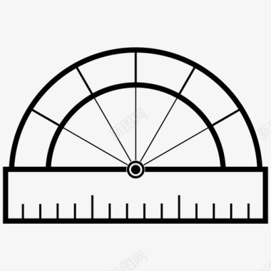 测量量角器角度数学图标图标