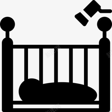 婴儿床儿童监控摄像机图标图标