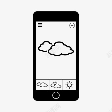 手机当当应用移动天气应用程序智能手机图标图标