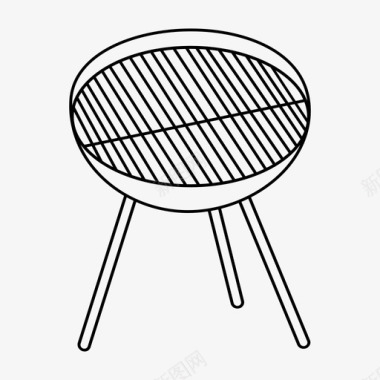 烧烤火盆厨师图标图标