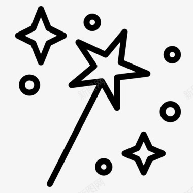 魔术幻想明星图标图标
