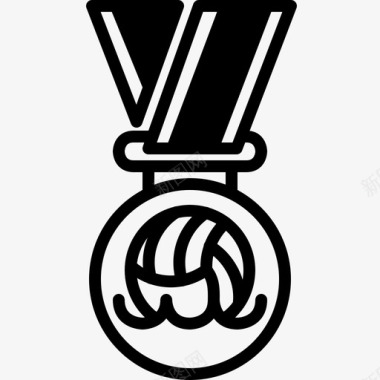 水球奖章运动胜利图标图标