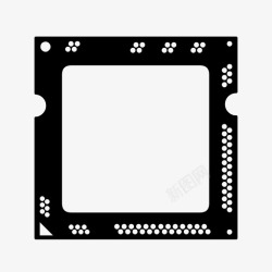 INTEL标志处理器芯片cpu图标高清图片