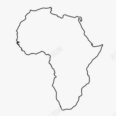非洲大陆地理图标图标