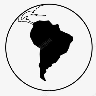 南美洲巴西大陆图标图标