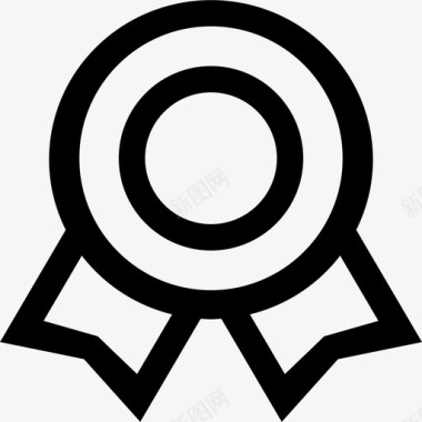 圆形轮廓徽章带识别奖品符号大马克杯线条图标图标